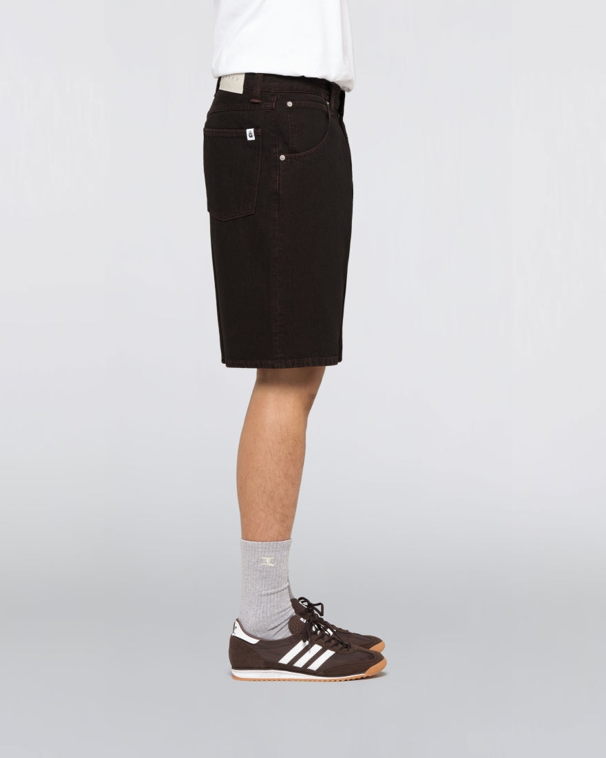 EDWIN Tyrell Short Uomo – Shorts Denim Loose Fit Black - coffee bean overdyed