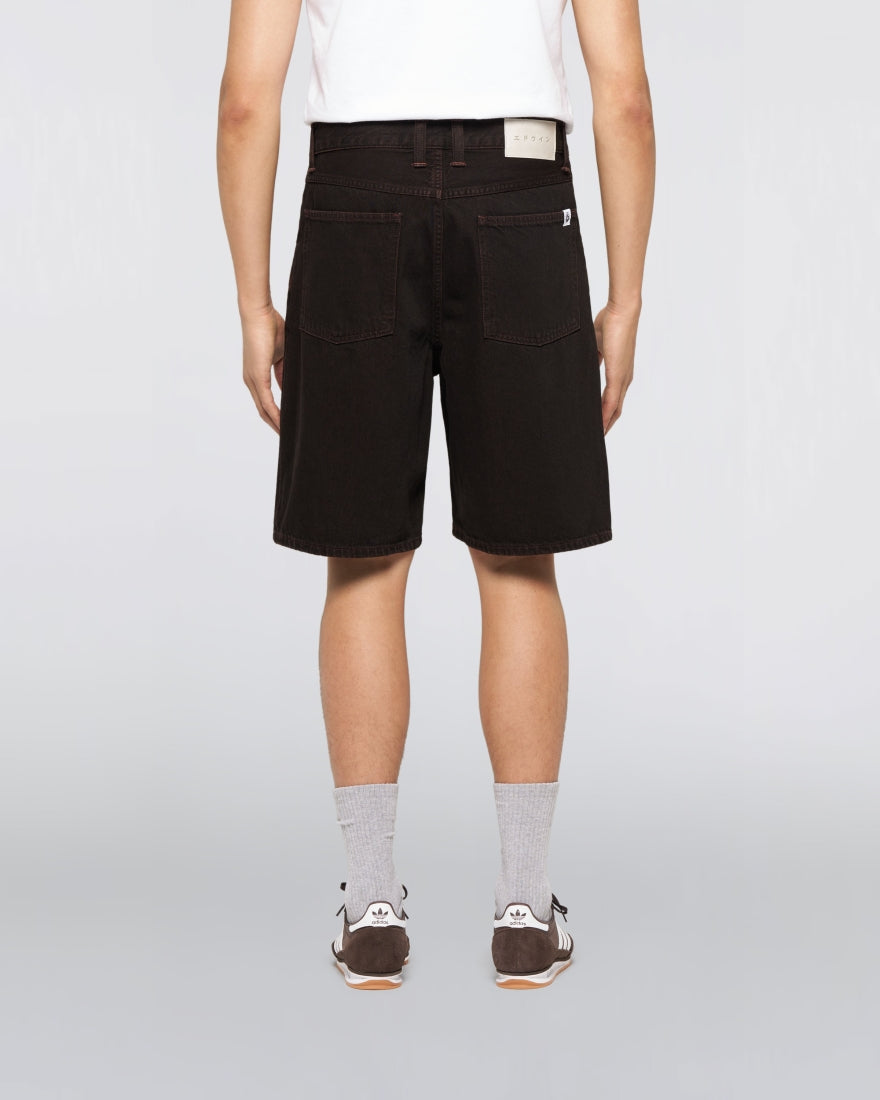 EDWIN Tyrell Short Uomo – Shorts Denim Loose Fit Black - coffee bean overdyed
