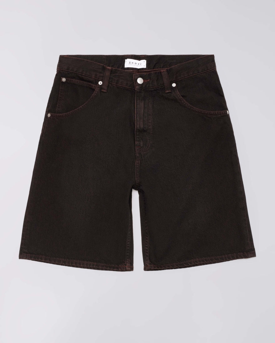 EDWIN Tyrell Short Uomo – Shorts Denim Loose Fit Black - coffee bean overdyed