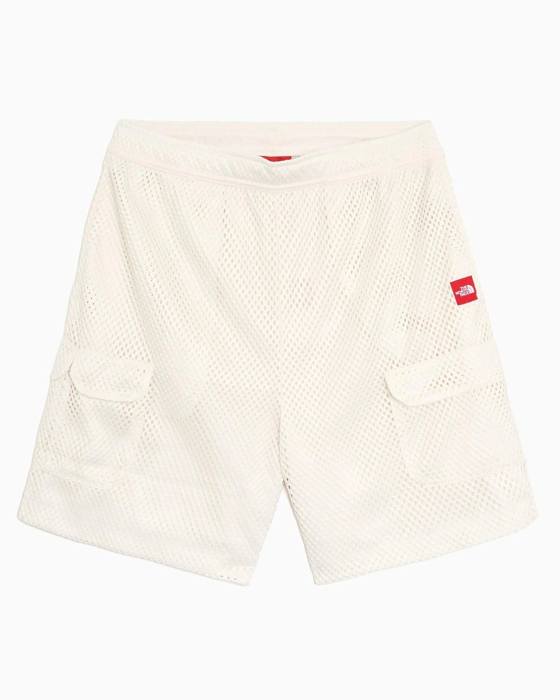🩳 The North Face Red Box Mesh Utility Shorts – TNF White