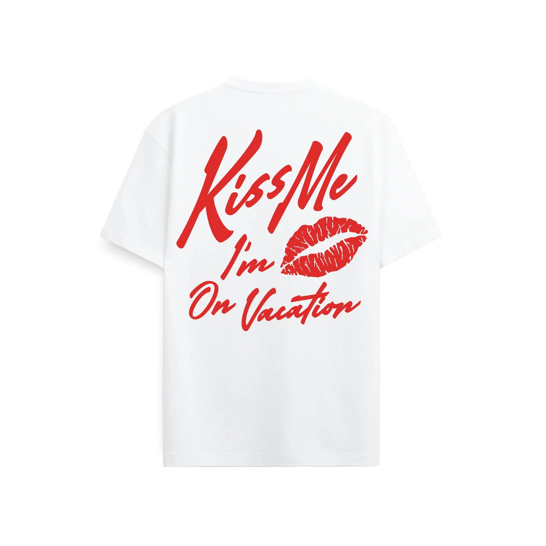 On Vacation Kiss Me T-shirt – CORAL
