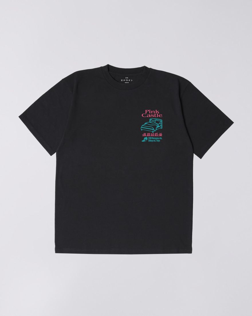 EDWIN Pink Castle T-Shirt - BLACK