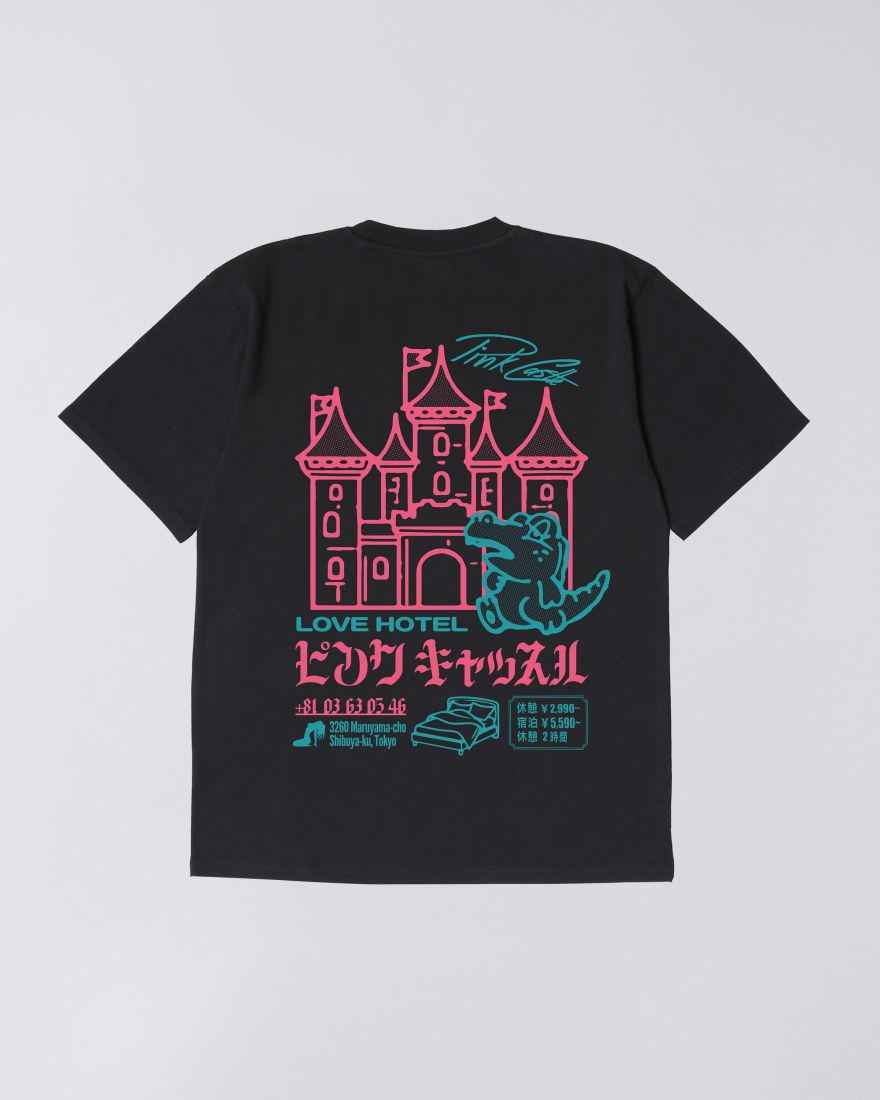 EDWIN Pink Castle T-Shirt - BLACK