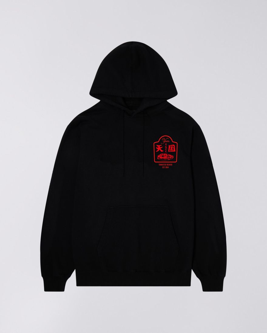 Felpa con Cappuccio EDWIN Tonkatsu Hoodie Sweat - BLACK