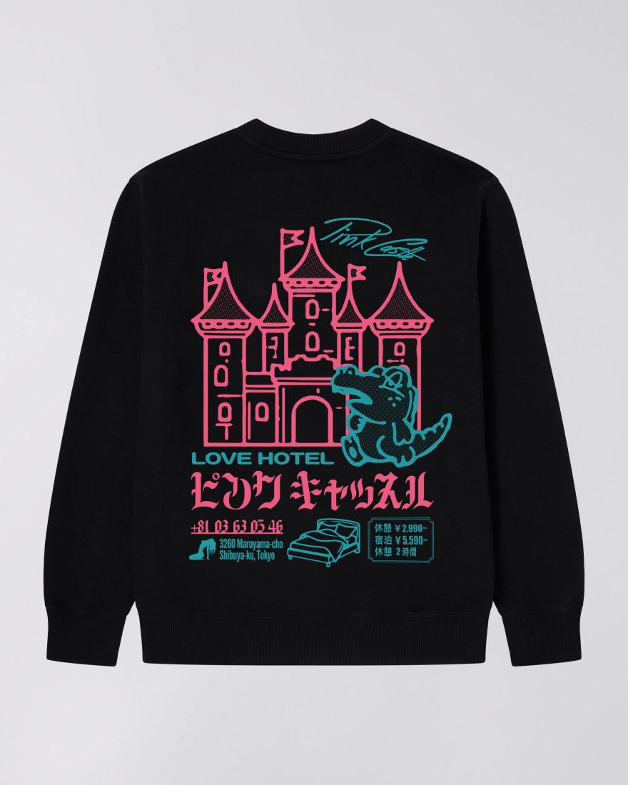 EDWIN Pink Castle Sweatshirt - BLACK