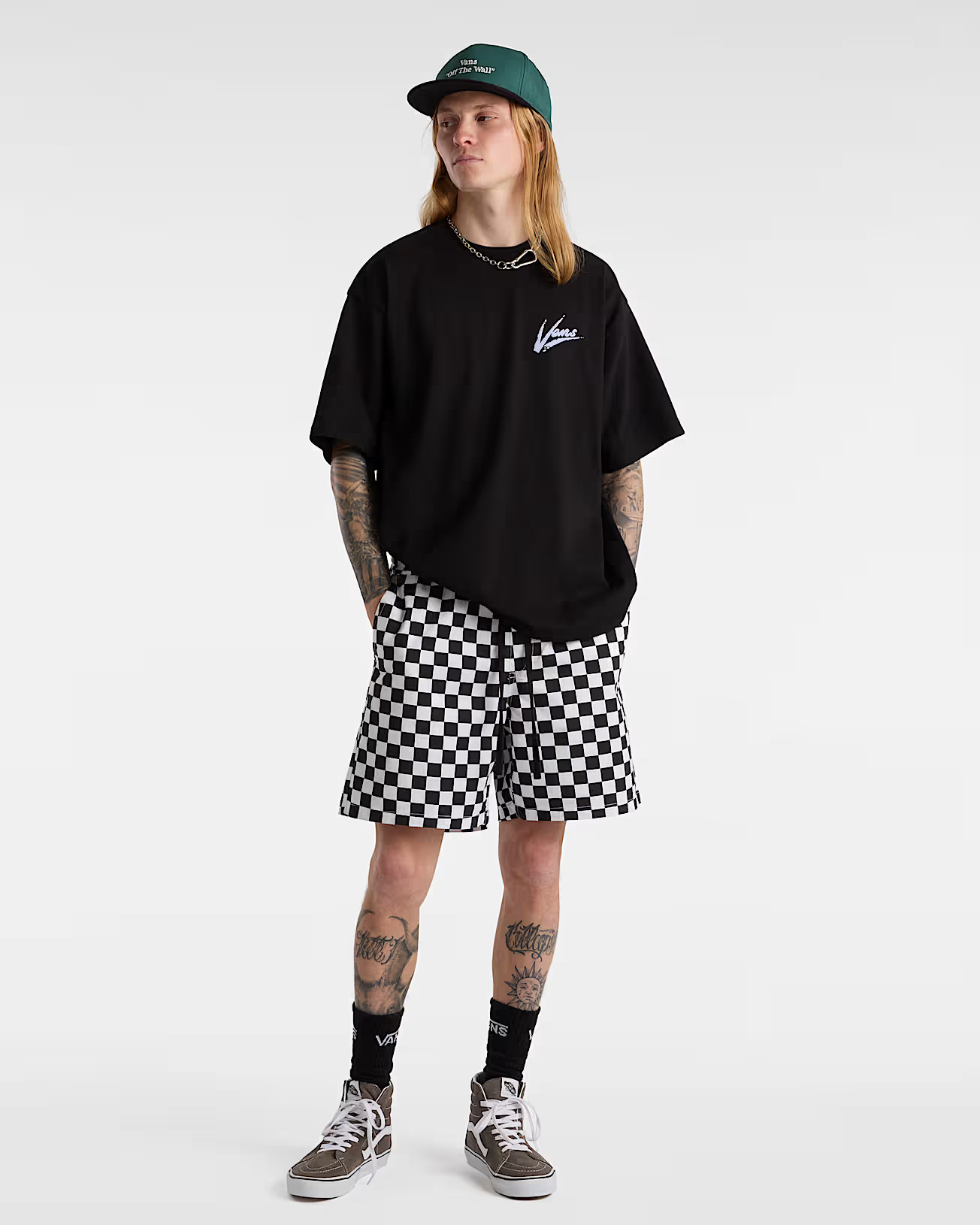 VANS Range Relaxed Checkered Stretch Shorts
